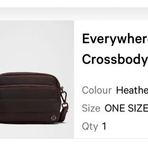 BNWT Lululemon everywhere crossbody wunder puff